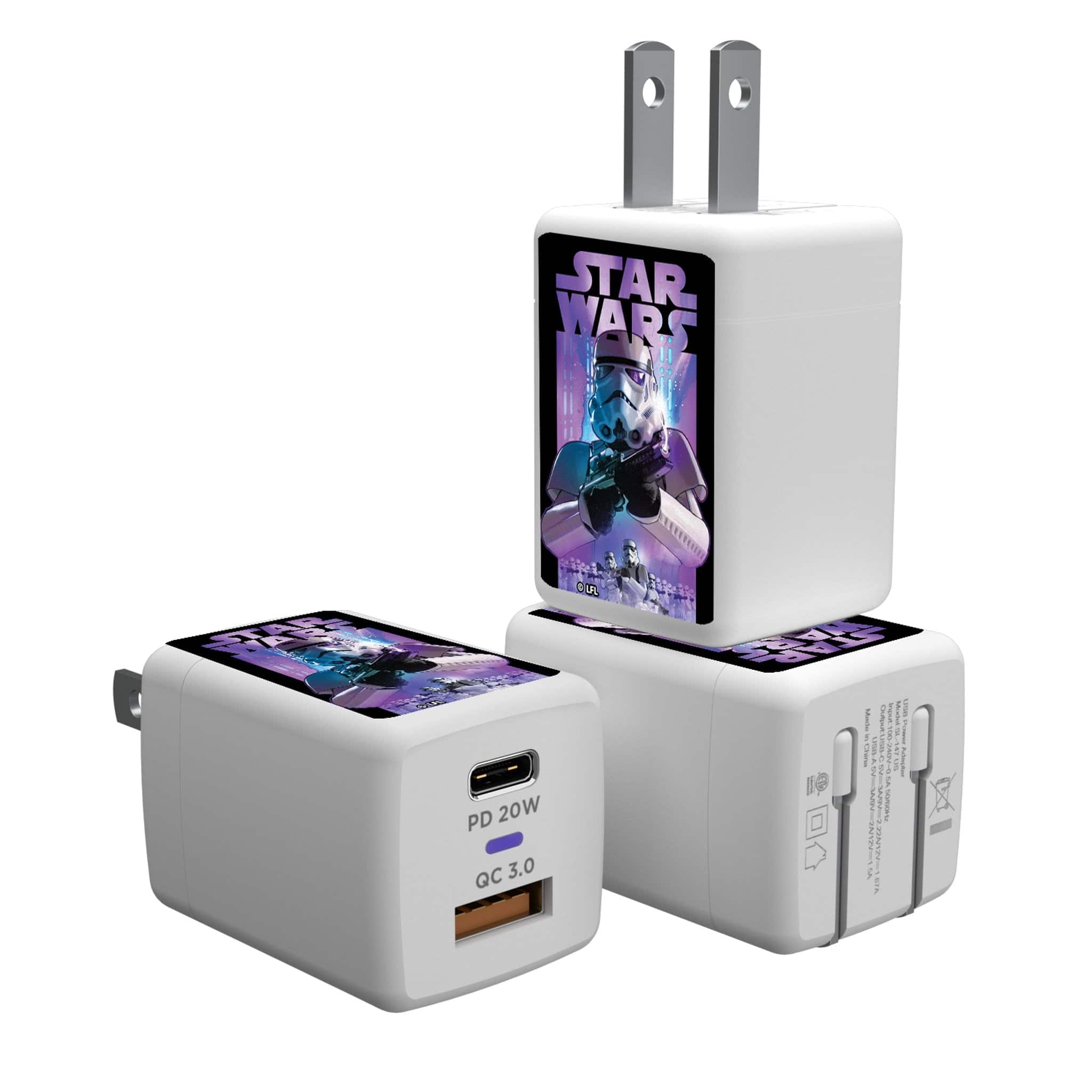 Keyscaper - Star Wars: A New Hope Portrait Collage USB A/C Charger - Stormtrooper