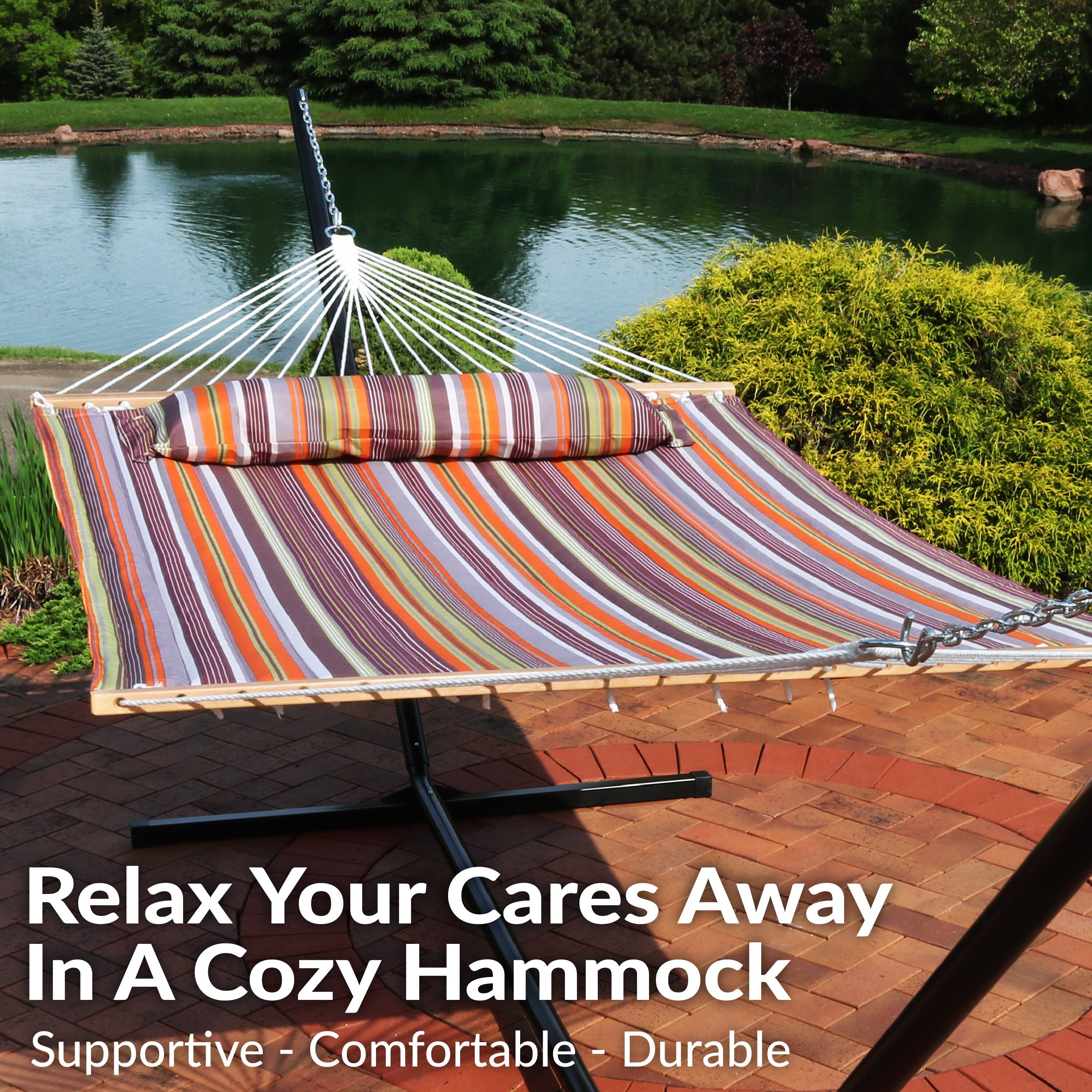 Relax Your Cares Away In A Cozy Hammock  
Supportive - Comfortable - Durable