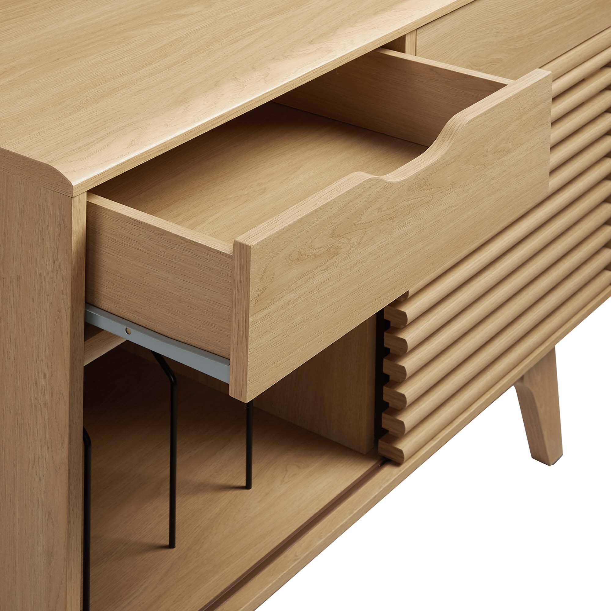 Alt View 4. Modway - Render Vinyl Record Display Stand by Modway - Oak.