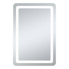 Elegant Decor - Genesis 24in x 40in soft edge LED mirror - Glossy White