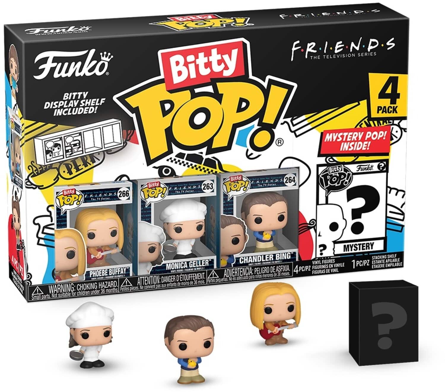 FUNKO BITTY POP!: Friends - Phoebe 4PK - COLLECTABLES - Multicolor