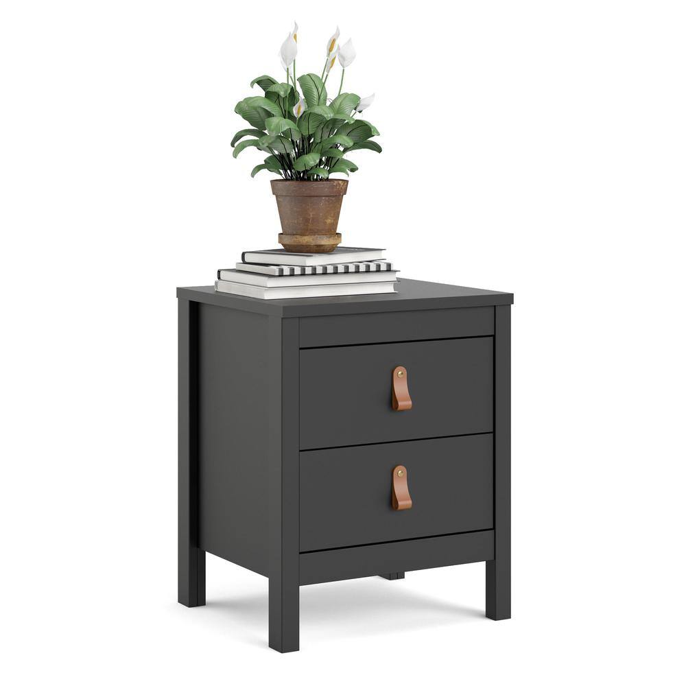 Alt View 10. Tvilum - Madrid 2 Drawer Nightstand Matte - Black.