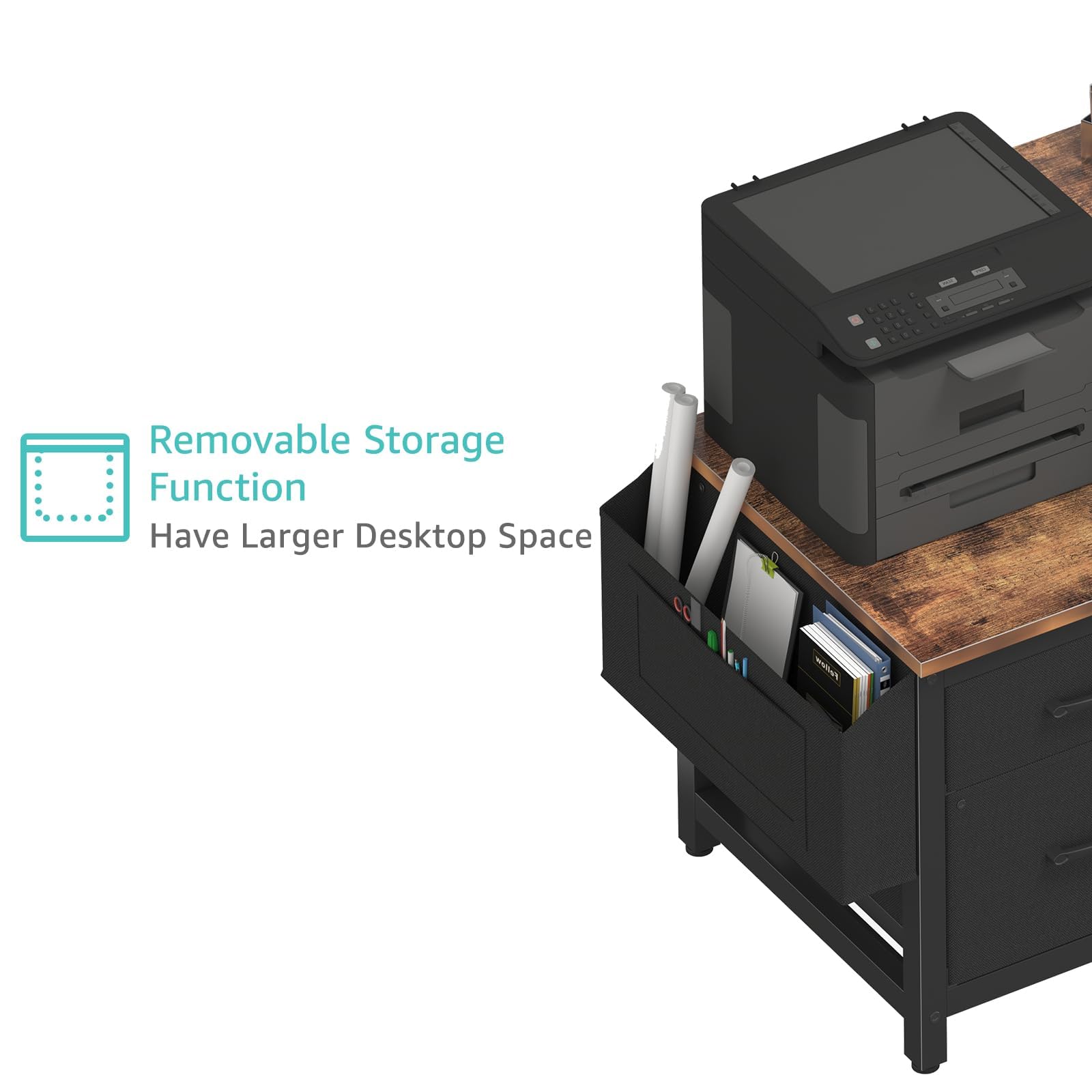 Removable Storage Function  
Have Larger Desktop Space