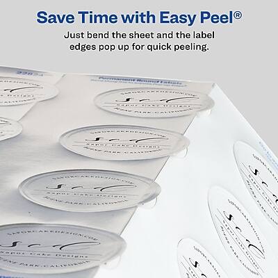 Save Time with Easy Peel®  
Just bend the sheet and the label edges pop up for quick peeling.

NRRN  
CAKE AIRN  
S8or Cake AHE AE J SNOKI JA  
SA Sap.  
Napor Cake Pesions not AAN SAPOR A.pEINeOL SuC  
Napor Cake Designs e ALIFORNIA PARK S