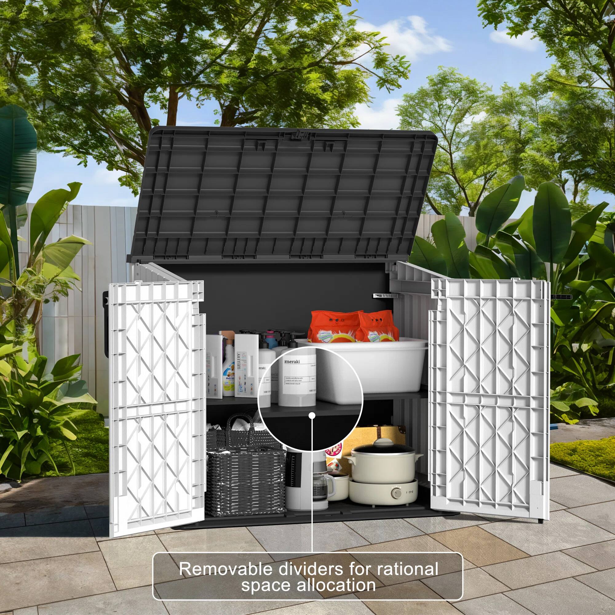 Removable dividers for rational space allocation