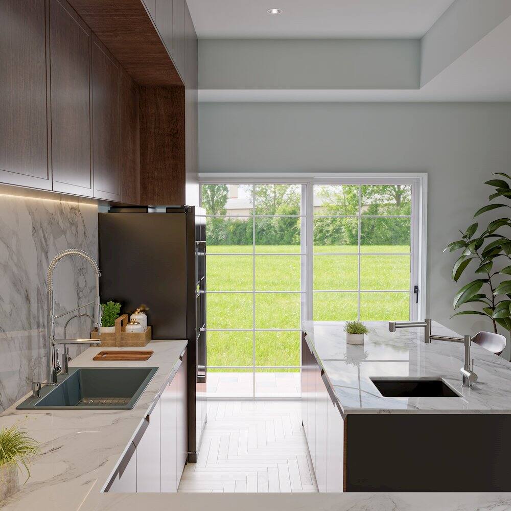 Alt View 4. Alfi - ALFI brand Titanium 30 Drop-In Single Bowl Granite Composite Kitchen Sink - Titanium.