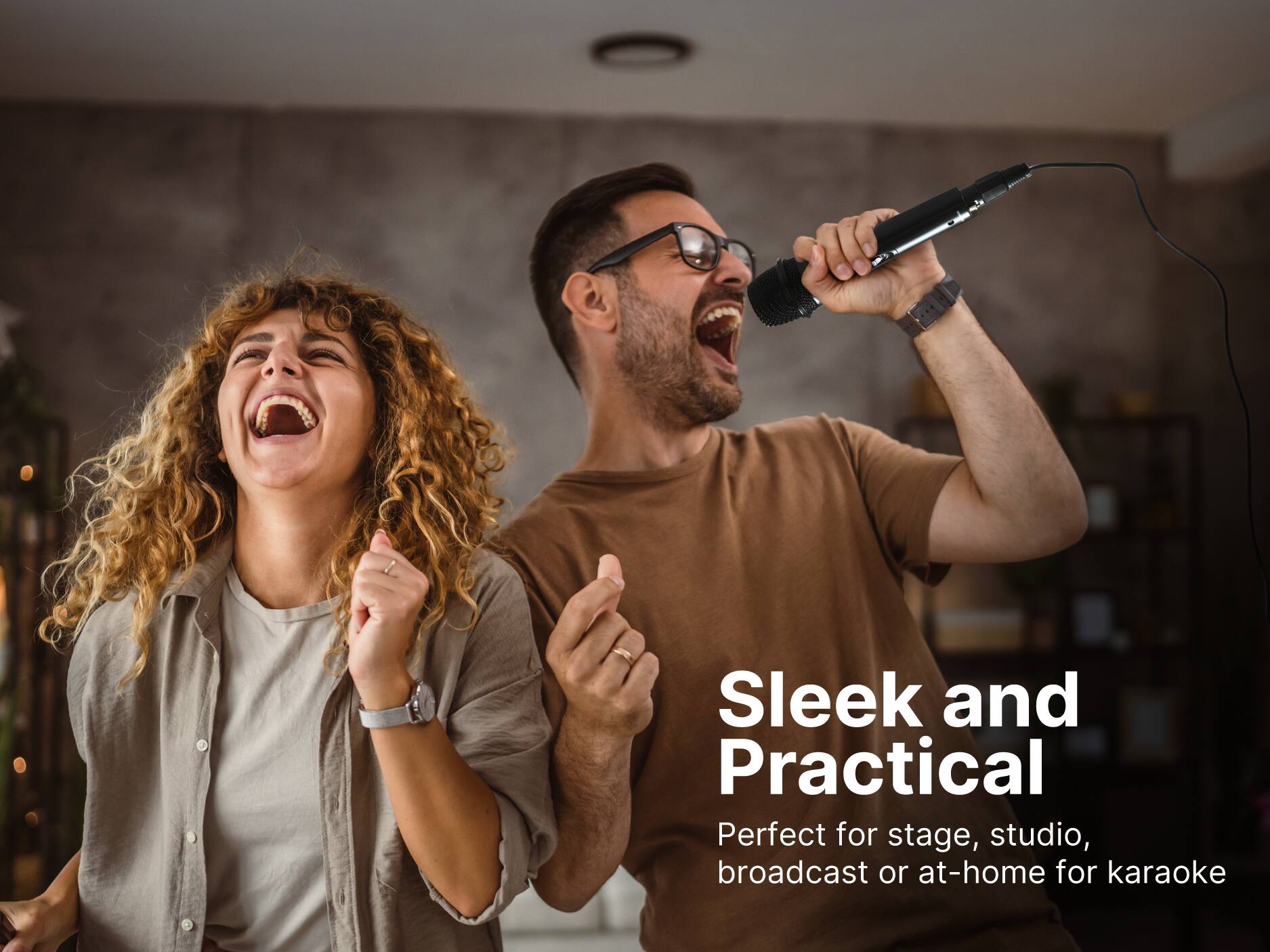 Sleek and Practical
Perfect for stage, studio, broadcast or at-home for karaoke