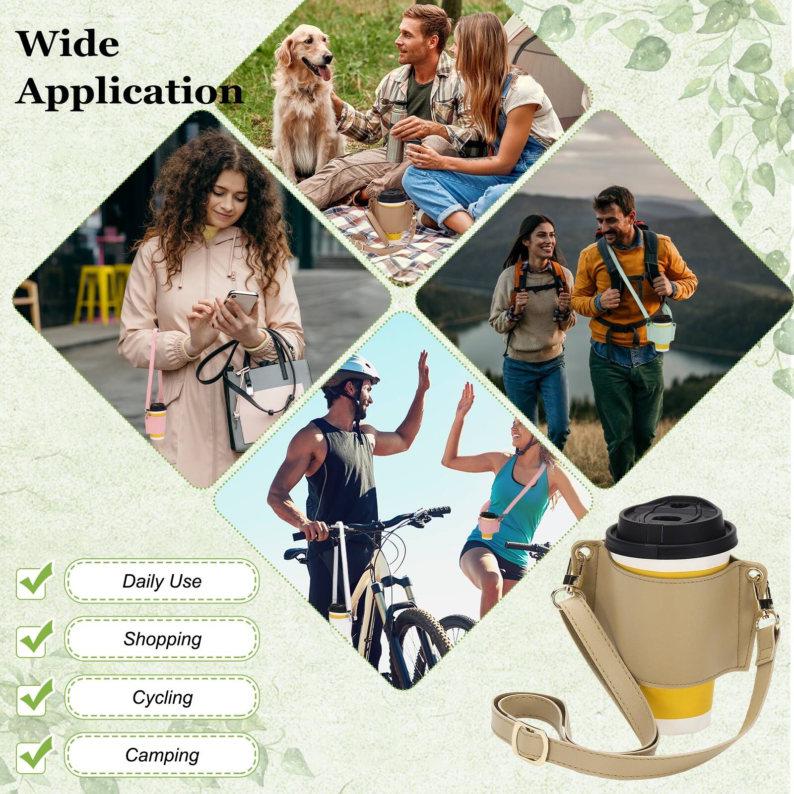 Wide Application

- Daily Use
- Shopping
- Cycling
- Camping