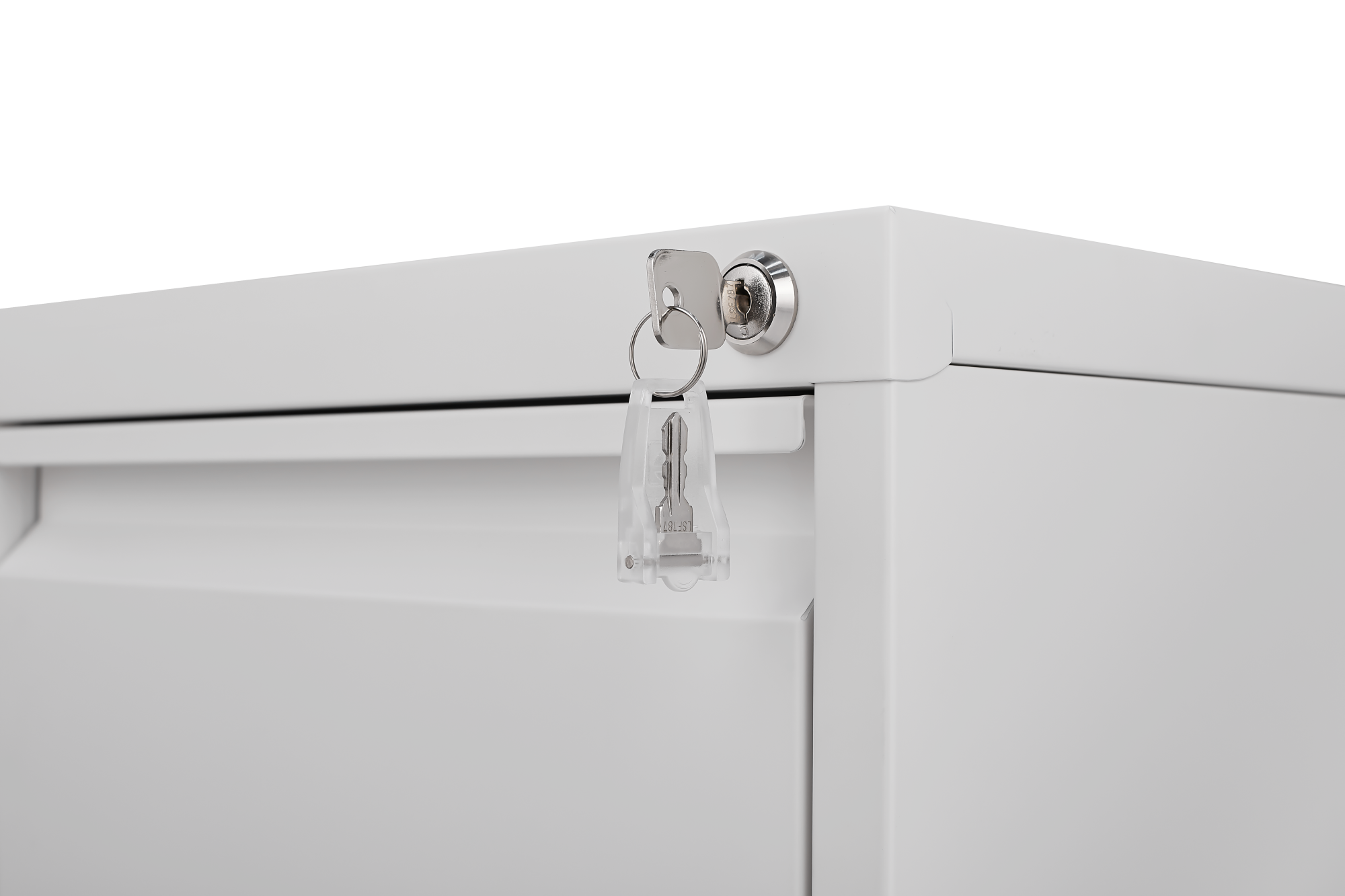 Alt View 5. Spaco - 3-Drawer Steel File Cabinet, Locking Legal Size, Vertical for Home Office - White.
