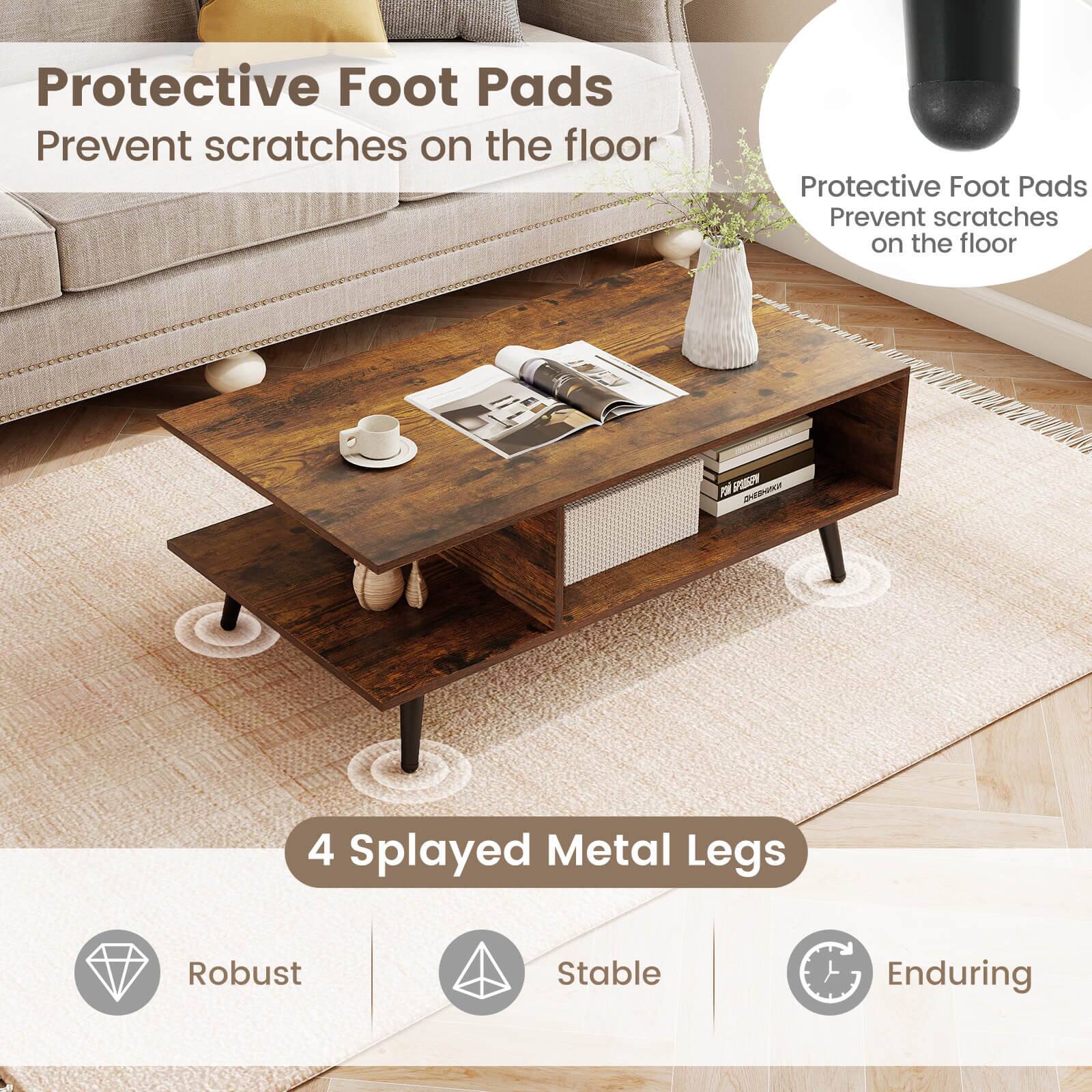 Protective Foot Pads  
Prevent scratches on the floor  

4 Splayed Metal Legs  

Robust  
Stable  
Enduring