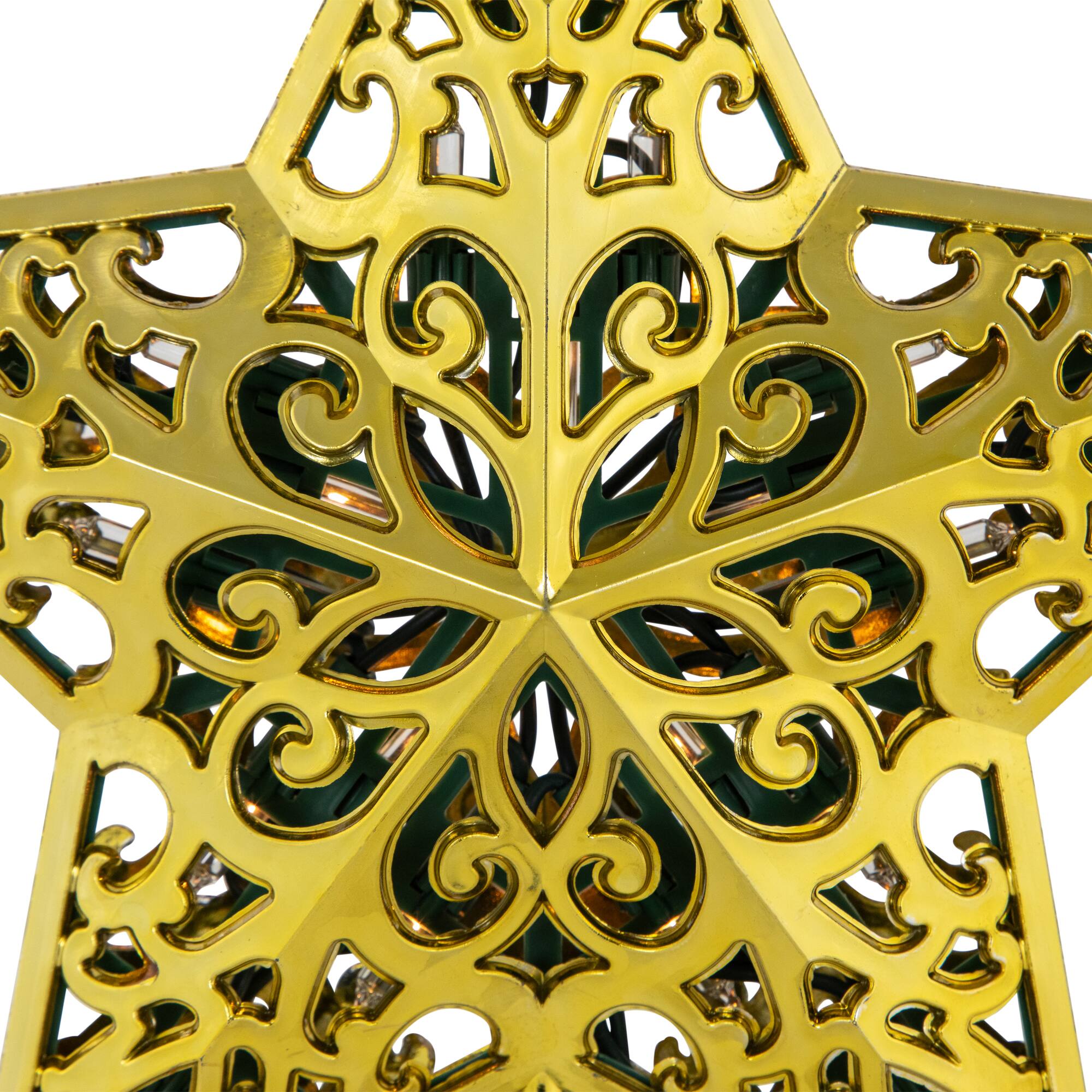 Alt View 4. Northlight - LED Lighted Star Christmas Tree Topper - 9.5" - Gold - Gold.