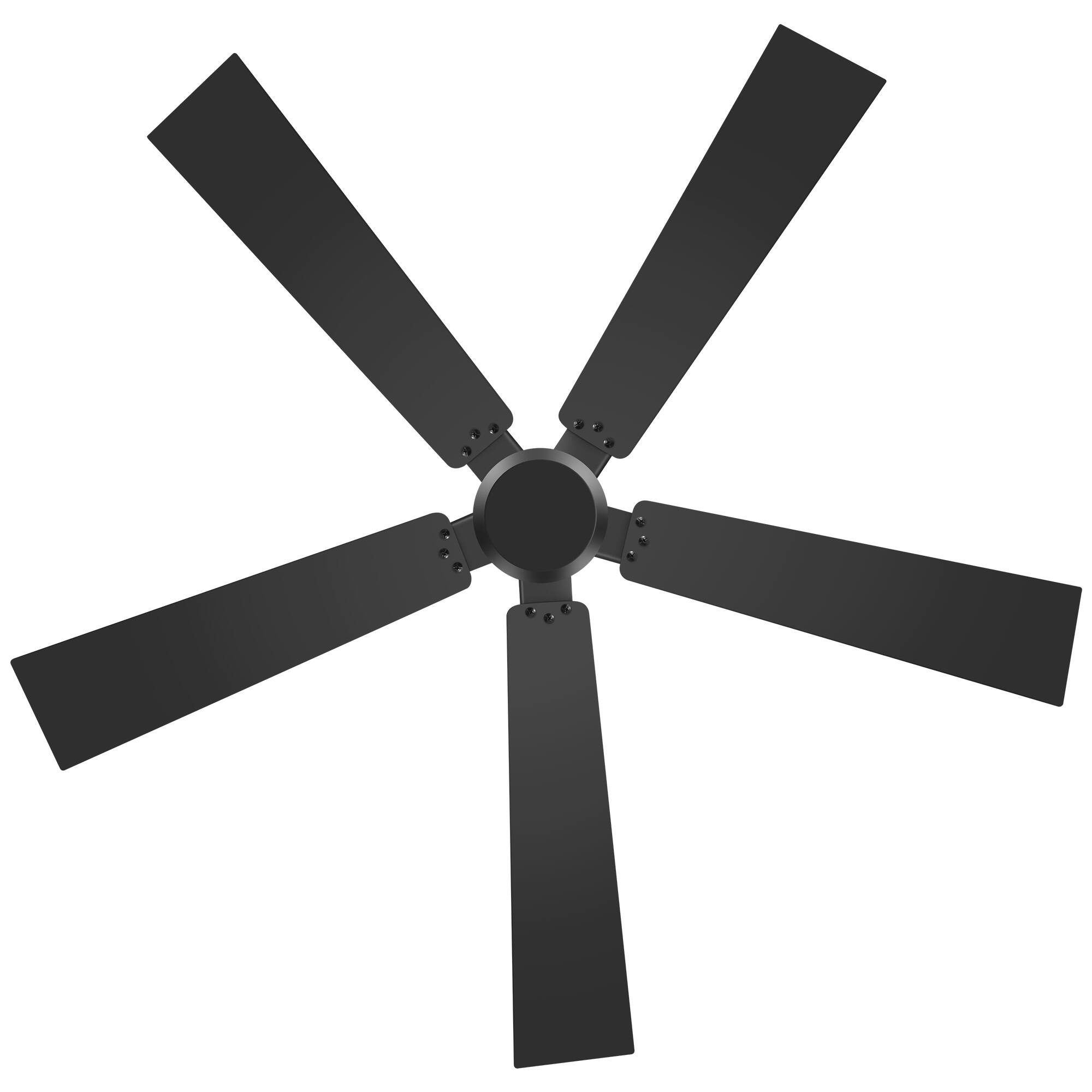 Alt View 9. Breezary - 42-Inch Flush Mount Ceiling Fan 2-Pack, Reversible Dual-Color Plywood Blades, Remote Control, DC Motor, No Light - Black (Two Pack).