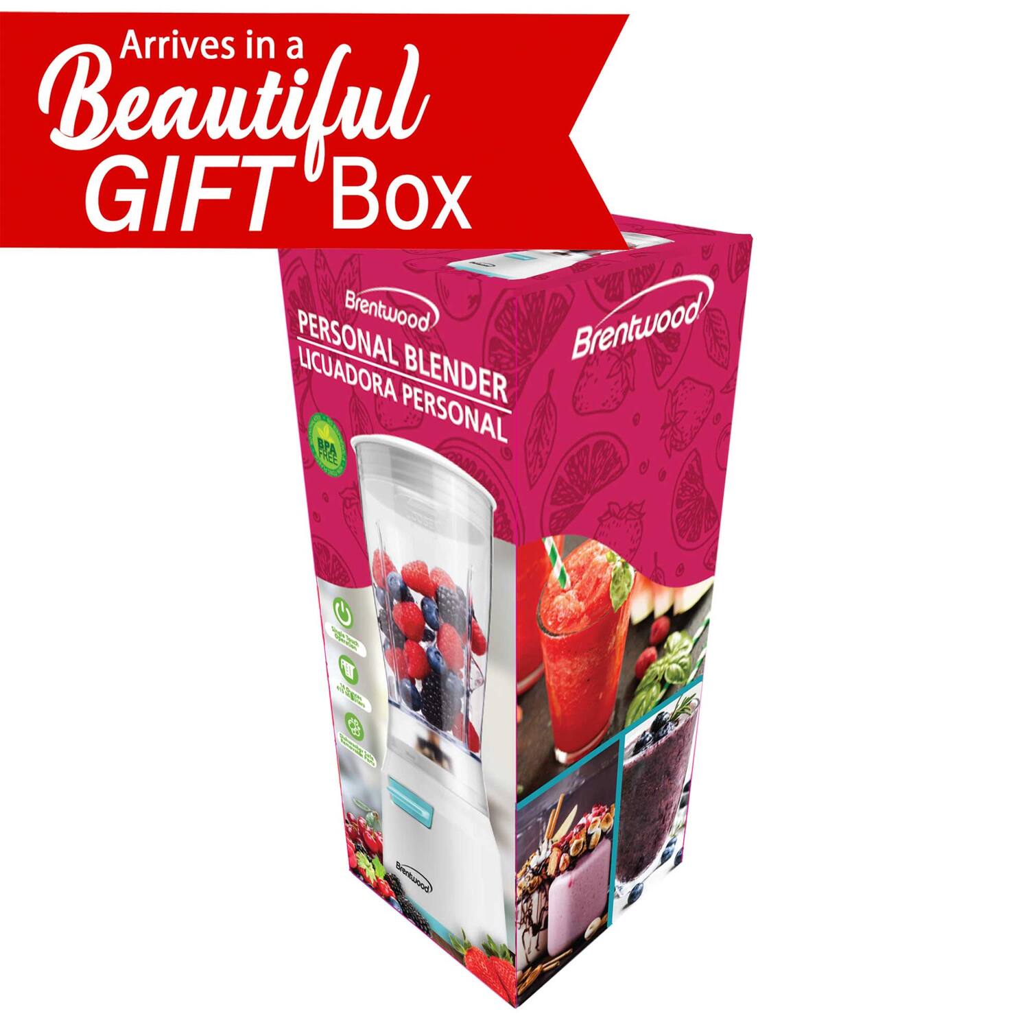 Arrives in a Beautiful GIFT Box Brentwood PERSONAL LICUADORA BLENDER PERSONAL