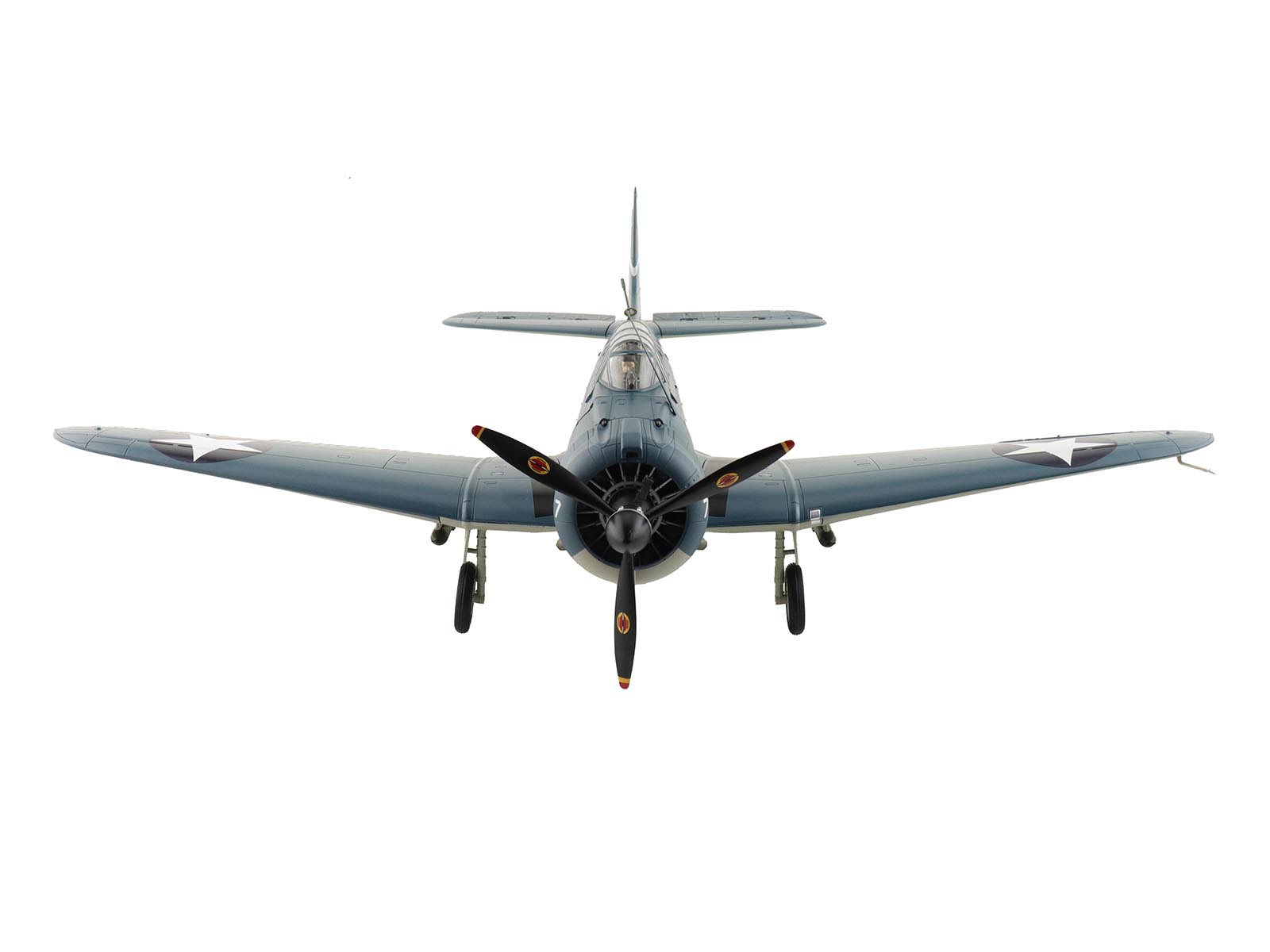 Left. Hobby Master - Douglas SBD-3 Dauntless "Dusty Kleiss S-7 Scouting Six USS Enterprise 1942" US Navy 1/32 Diecast Hobby Master Premium - Multi.
