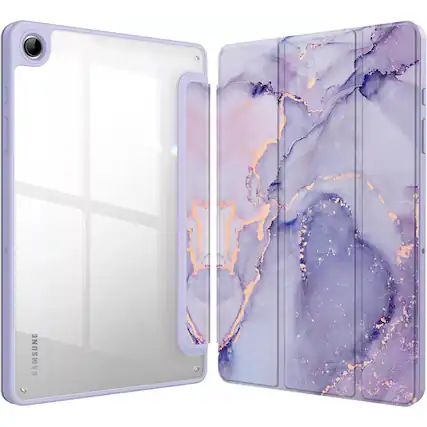 Front. Kitcheniva - Protective Cover For Samsung Galaxy Tab A9 Plus 11 Inch Lilac Marble - Lilac Marble.