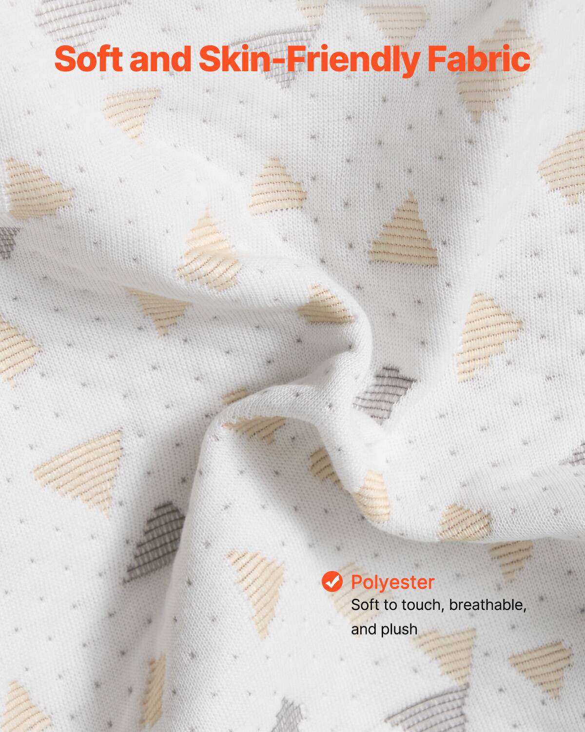 Soft and Skin-Friendly Fabric

Polyester  
Soft to touch, breathable, and plush