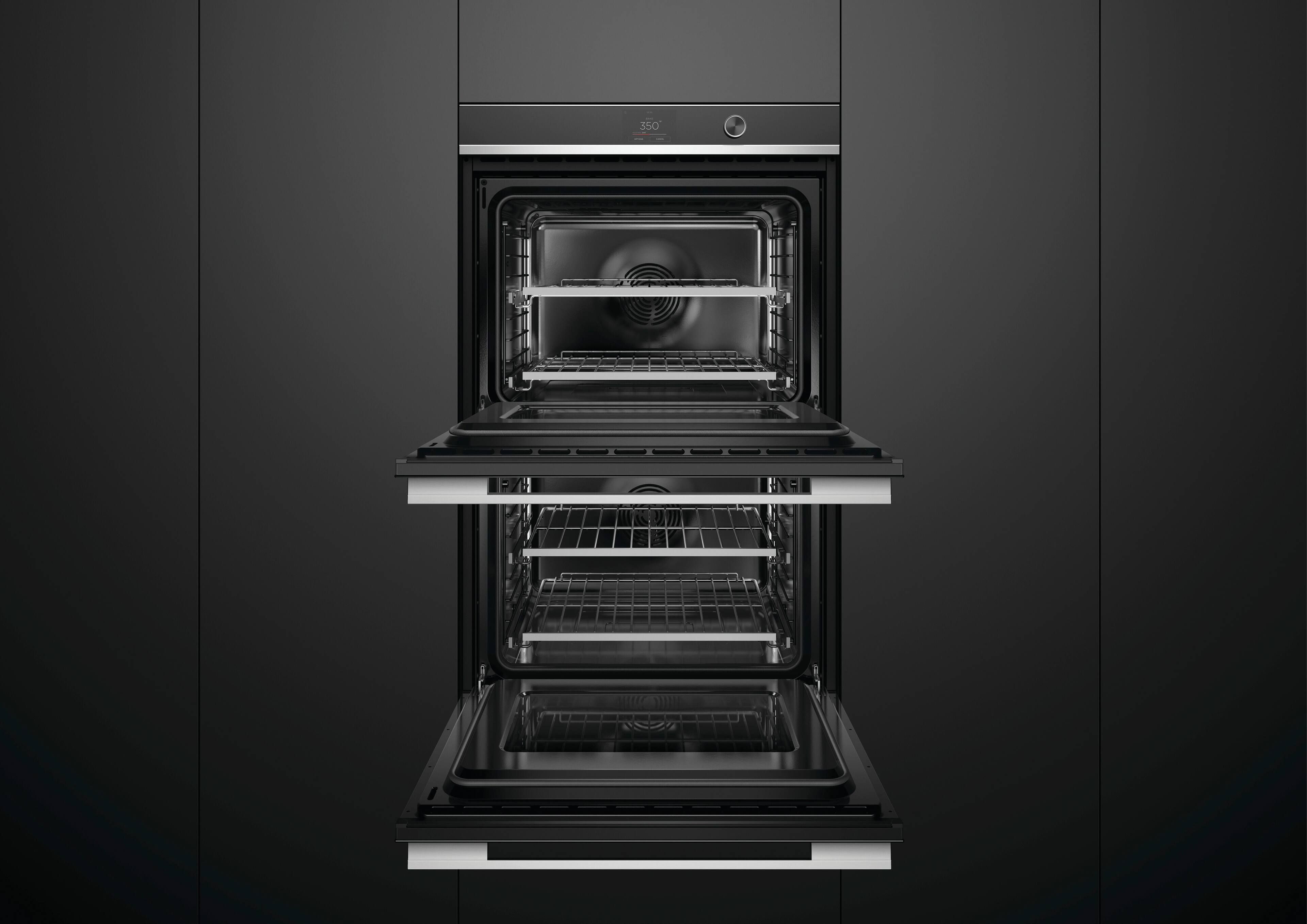Alt View 12. Fisher & Paykel - 30-in Built-In Electric Convection Double Wall Oven - Stainless Steel.