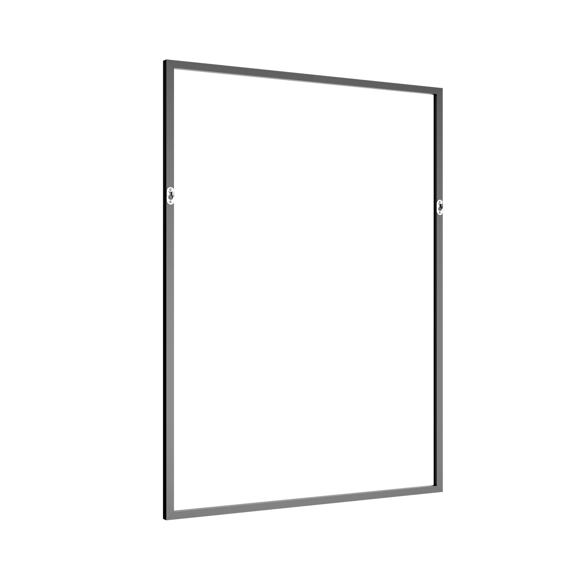 Back. Lirago - 36" x 24" 2PC Rectangle Hanging Bathroom Mirror with Black Scratch-Resistant Aluminum Alloy Frame - Black.