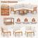 Product Dimensions:
* Sofa: 74" x 74"
* Coffee Table: 24" x 25.5"
* Side Table: 17" x 1.8"
* Storage Shelf: 26" x 180 lbs
* Weight Capacity: 110 lbs
* Weight Capacity: 400 lbs
* Weight Capacity of Tabletop: 13 lbs
* Weight Capacity of Storage Shelf: 25.5 lbs
* Weight Capacity of Each Sofa: 3.2 lbs