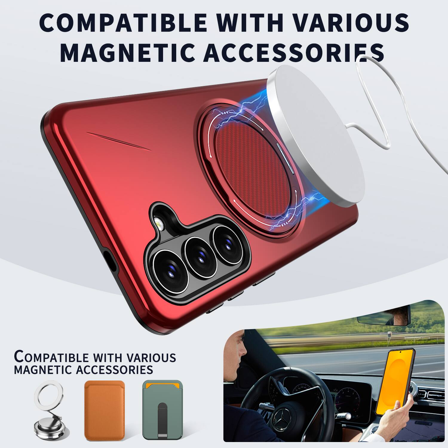 COMPATIBLE WITH VARIOUS MAGNETIC ACCESSORIES
