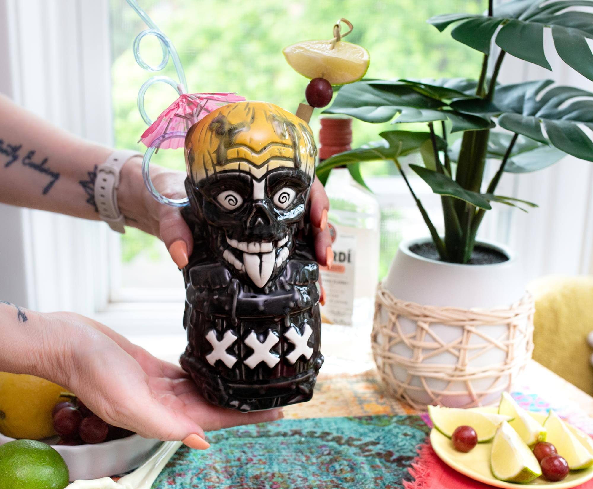 Alt View 2. ThinkGeek - Geeki Tikis The Return of the Living Dead Tarman Ceramic Mug | Holds 16 Ounces - Black.