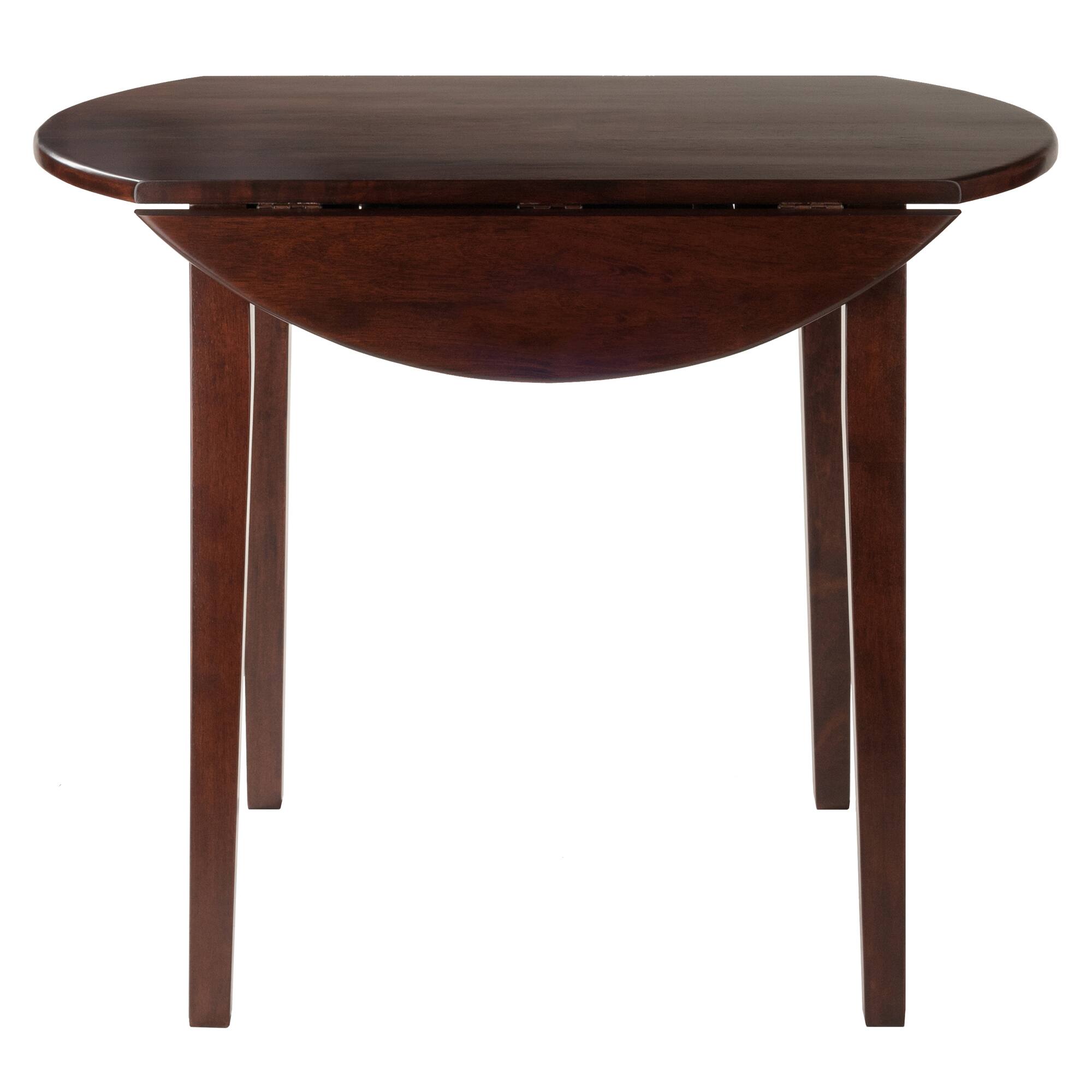 Alt View 1. Winsome Wood - Clayton Round Drop Leaf Dining Table - Walnut.