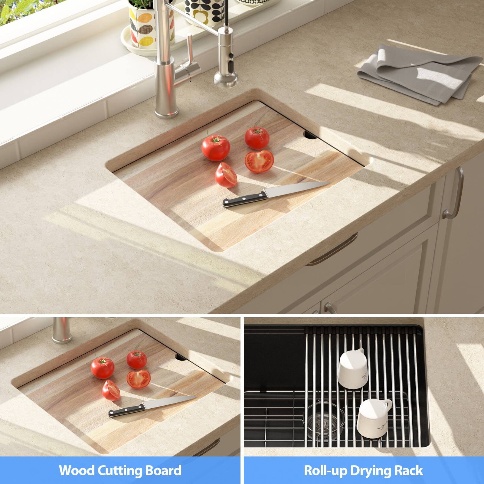 Wood Cutting Board

Roll-up Drying Rack