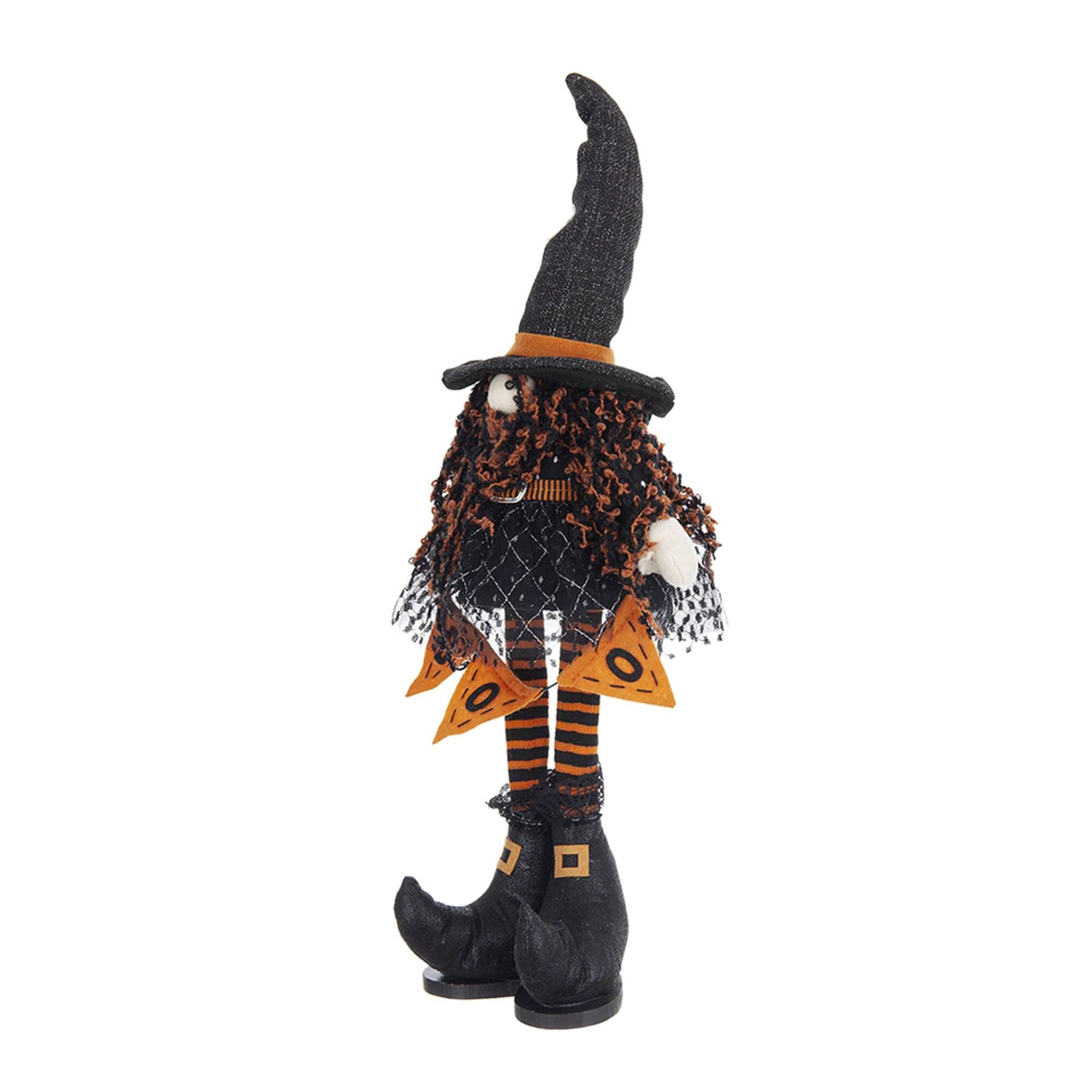 Alt View 8. Boyel Living - Halloween Gnome Decoration with B-O-O Banner and Spring Body - Black,Orange,White.