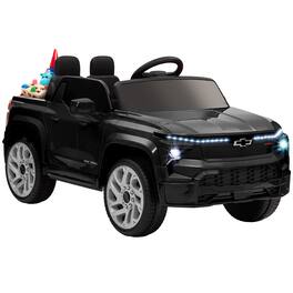 Qaba - Chevrolet Silverado EV RST Licensed Car with Parent Remote, Back Storage, Suspension, Soft Start, Aux Wheels, Music, MP3
