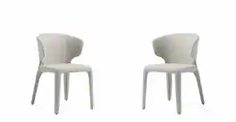 Manhattan Comfort - Conrad Mid-Century Modern Upholstered Dining Chair - Set of 2 - Wheat