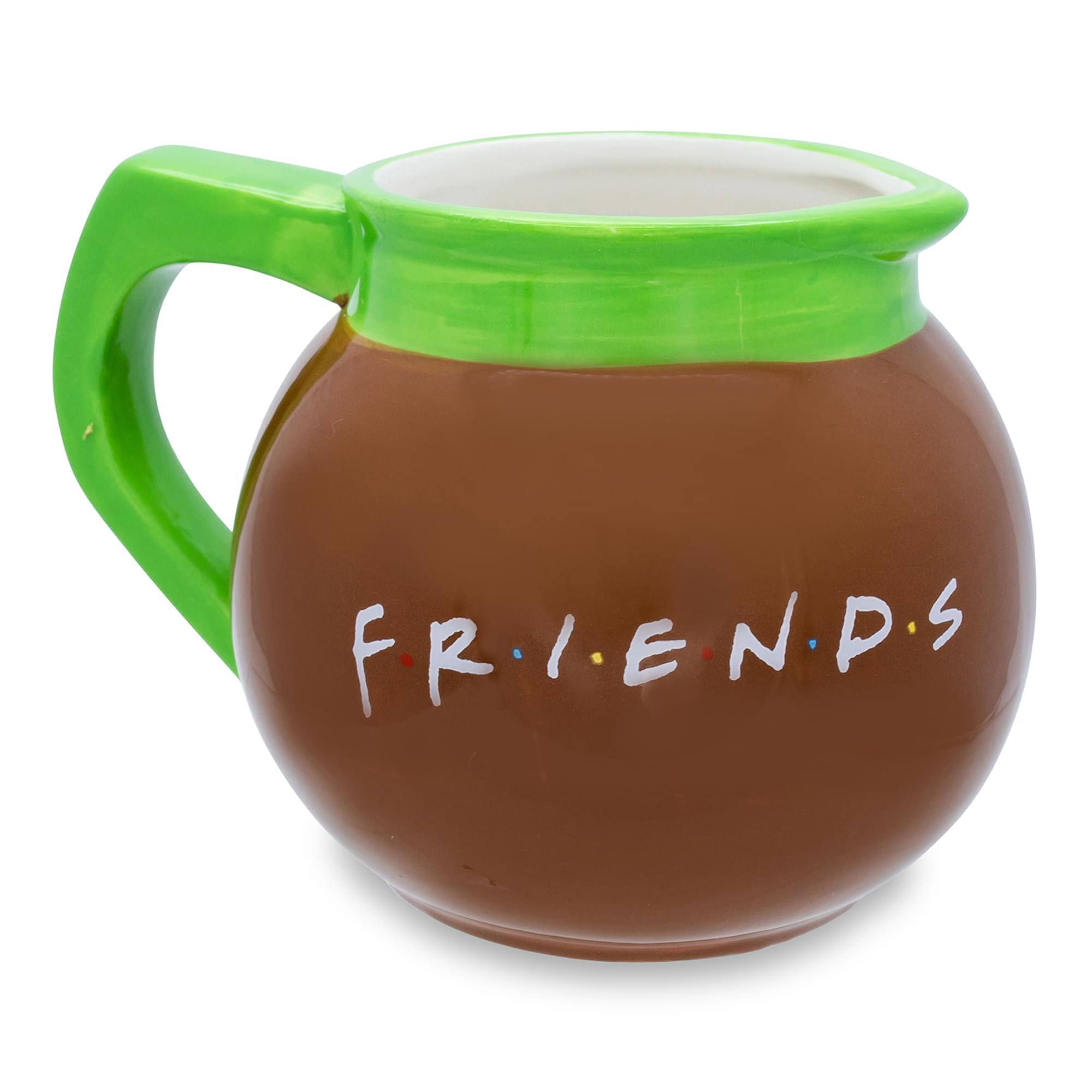 Alt View 1. Silver Buffalo - Friends Central Perk Coffee Pot 3D Sculpted Ceramic Mug | Holds 20 Ounces - Green.