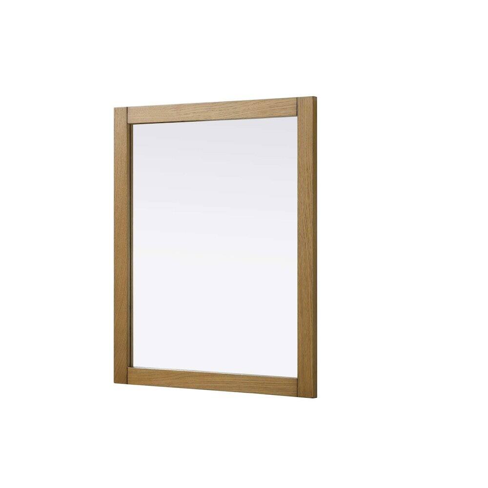 Alt View 3. Elegant Kitchen and Bath - Noah Wooden Rectangle Mirror 30 x 36 in Honey Teak - Honey Teak.