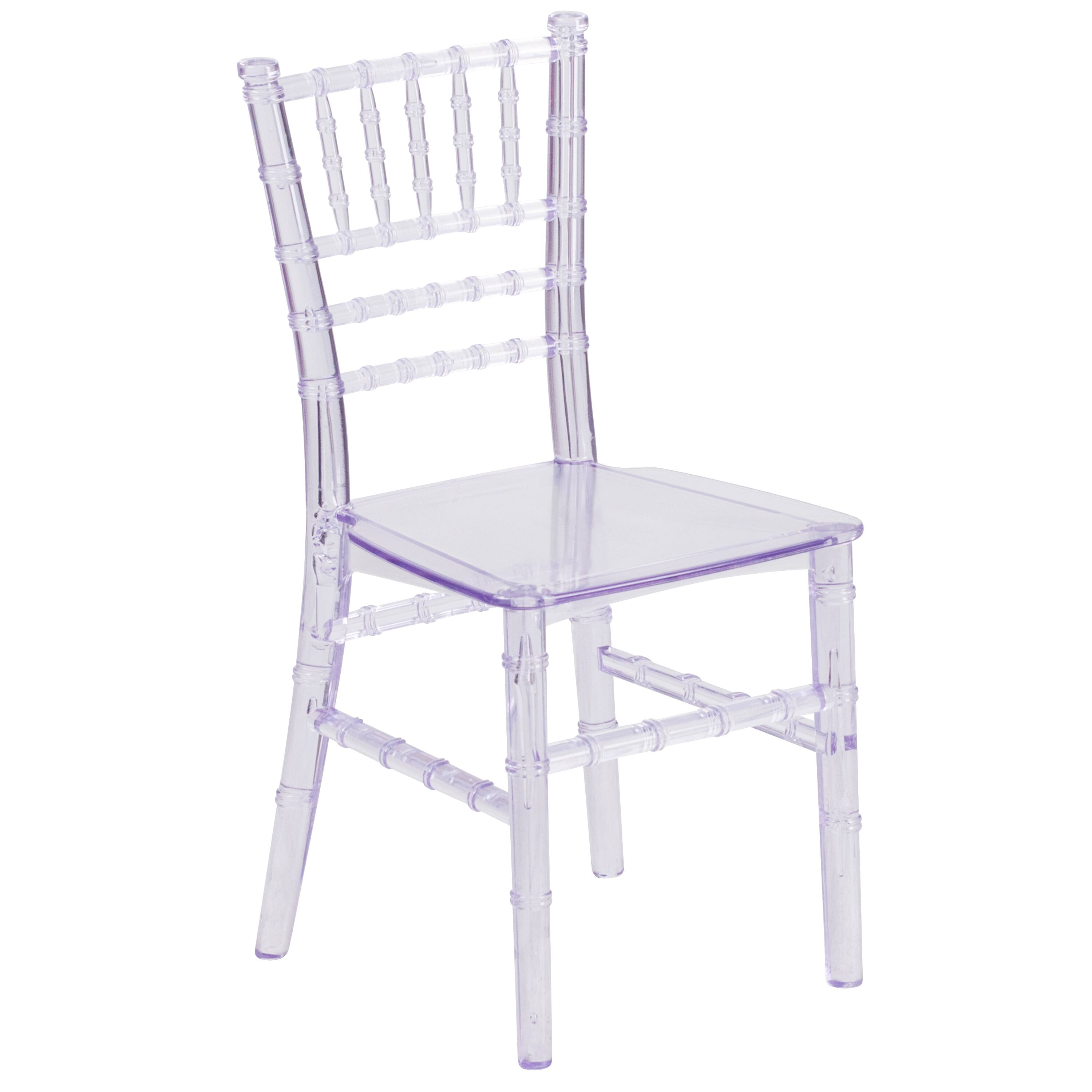 Flash Furniture - Child’s Resin Party and Event Chiavari Chair for Commercial & Residential Use - Clear