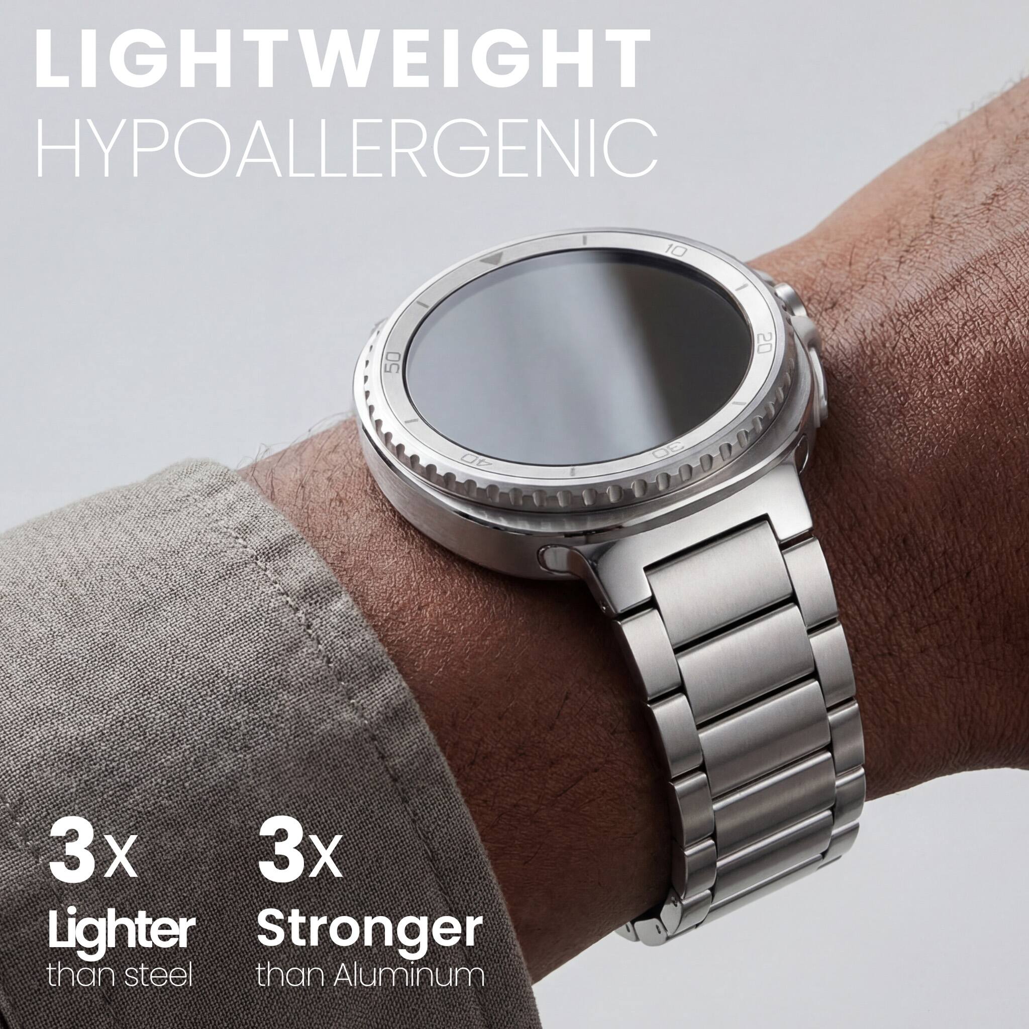 LIGHTWEIGHT  
HYPOALLERGENIC  

3x Lighter than steel  
3x Stronger than Aluminum