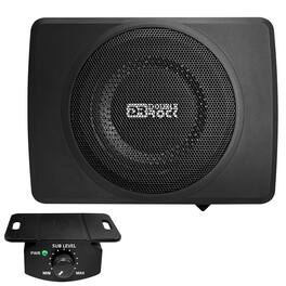 TECH SAFARI - Cb08 8 Inch Under Seat Car Subwoofer Audio Truck Sub Built In Amplifier Active Upgraded Aluminum And Led - Default