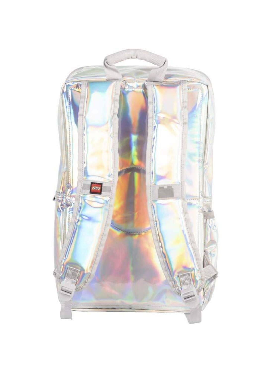 Angle. LEGO - LEGO Brick Backpack - Silver.