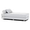 Front. Jaxx - Jaxx Avida Daybed Fold Out Queen Sleeper, Premium Boucle: White - White.