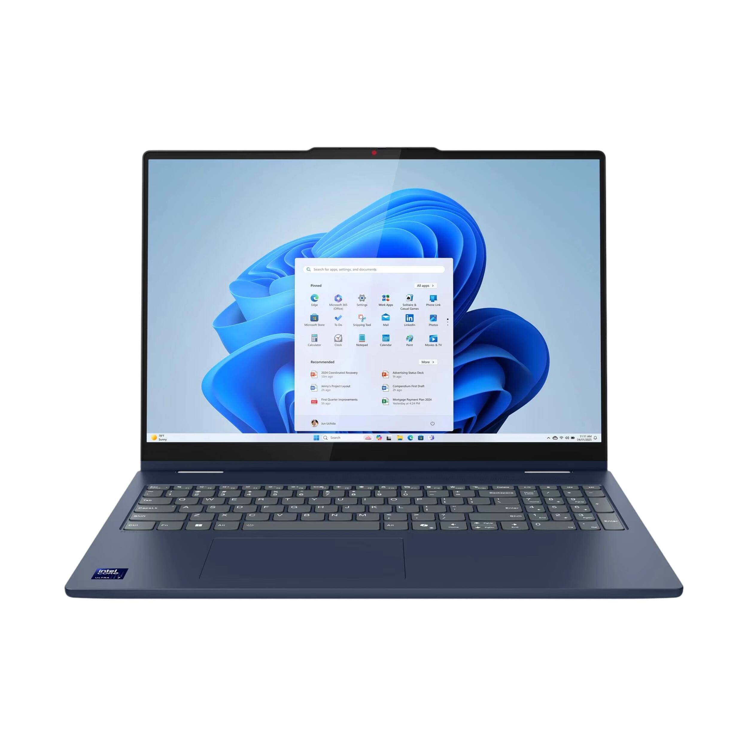 Alt View 2. Lenovo - Lenovo Flex IdeaPad 5i Ultra 7 32GB 1TB SSD 16" Touch 2-in-1 Laptop Windows 11 Pro - Slate Blue.