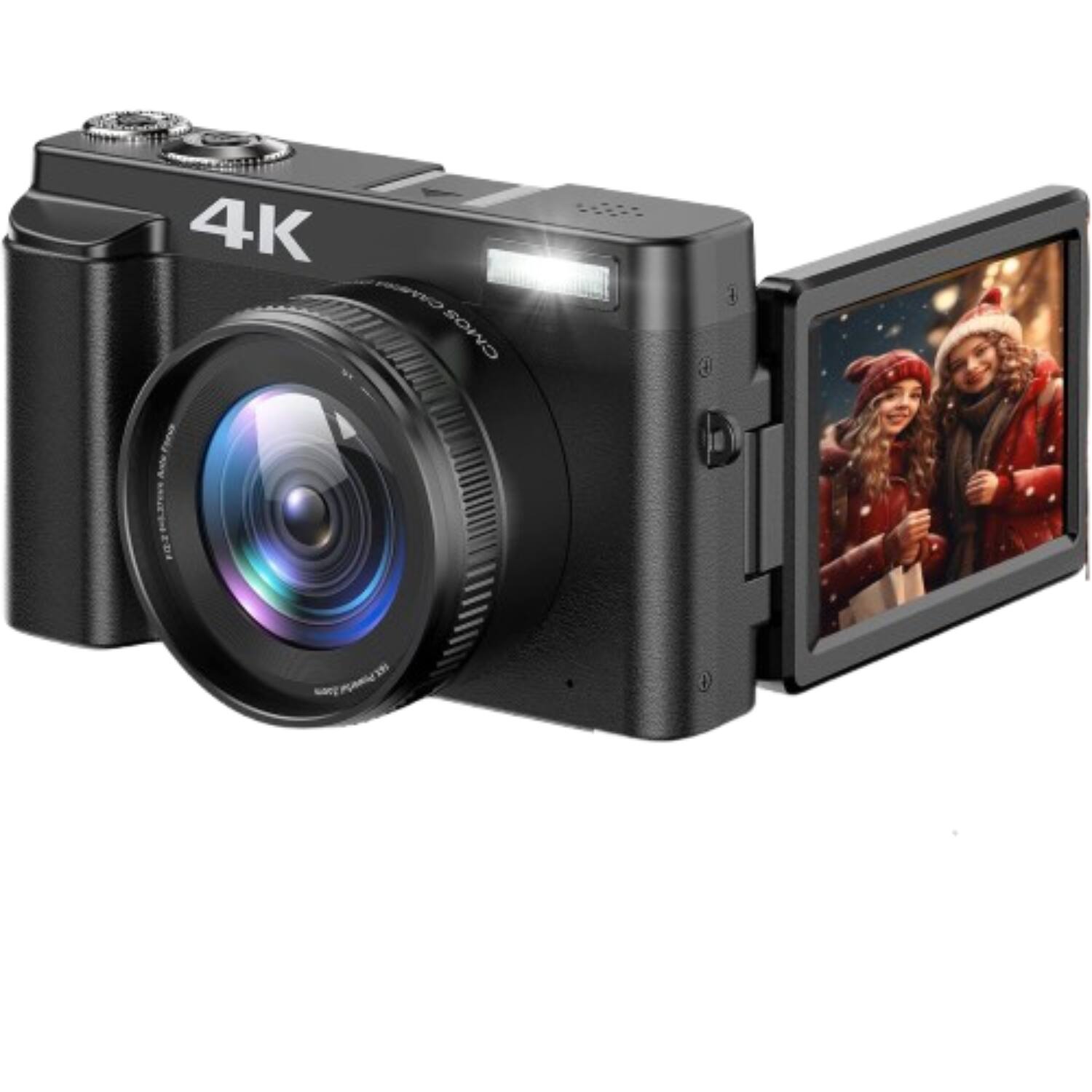Front. Home Collection - 4K 48MP Digital Camera 60FPS Vlogging Camcorder with 16X Zoom & 32GB SD Card.