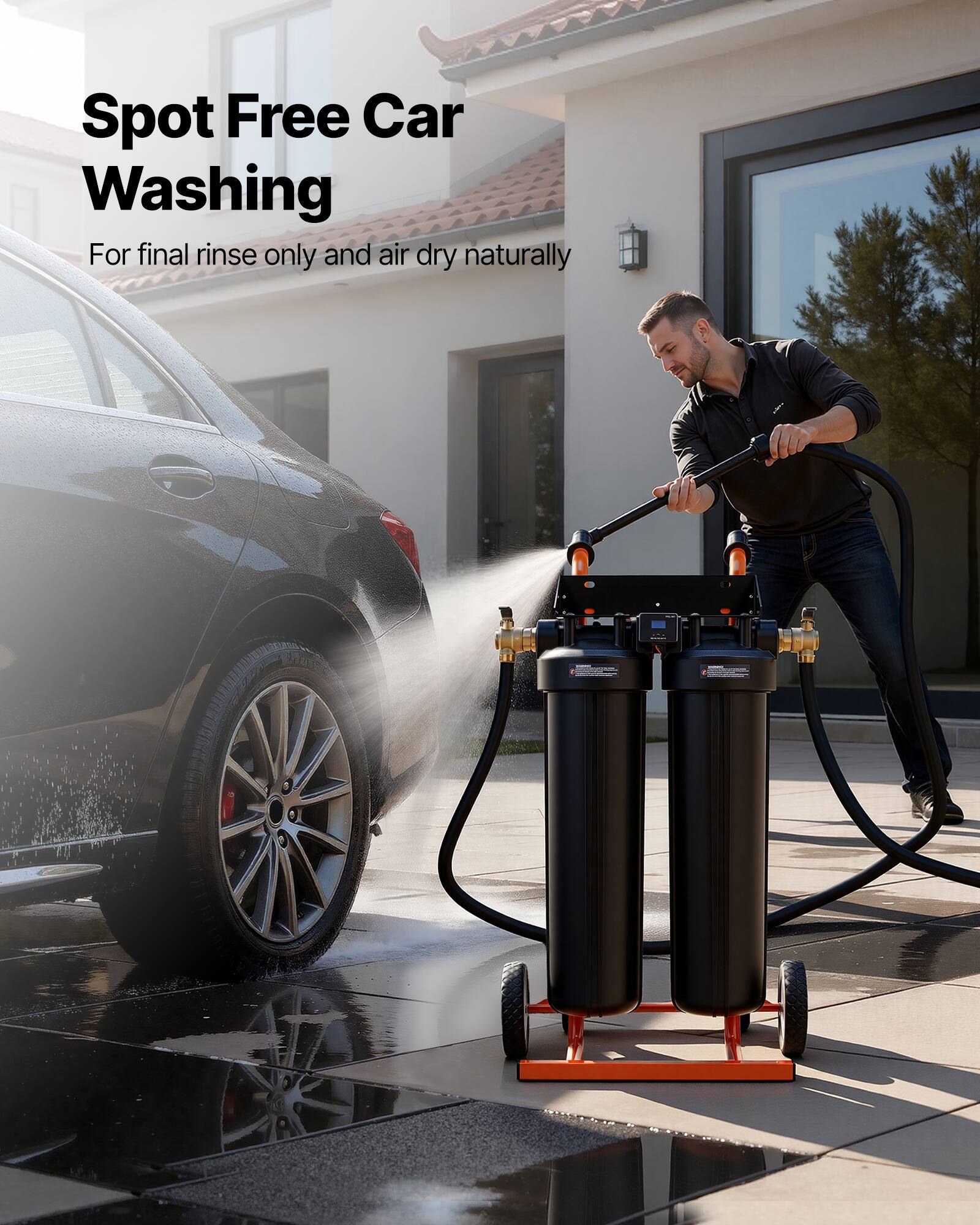 Spot Free Car Washing  
For final rinse only and air dry naturally