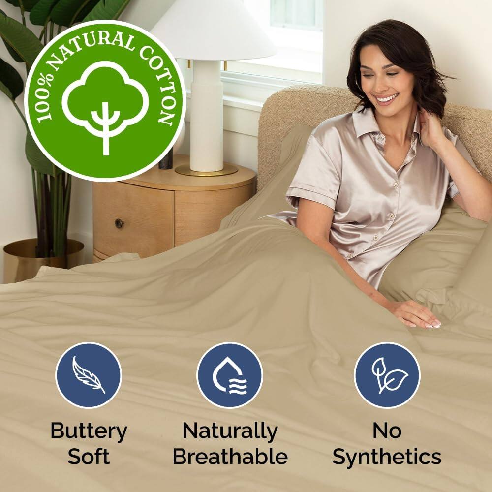 100% Natural Cotton

- Buttery Soft
- Naturally Breathable
- No Synthetics