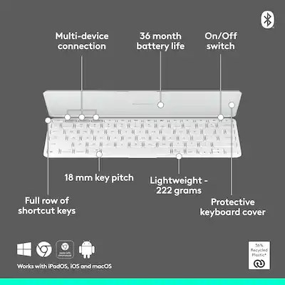 Logitech Keys To Go 2 Slim Portable Bluetooth Keyboard for iPad Logitech Keys To Go 2 Slim Portable Bluetooth Keyboard for iPad
