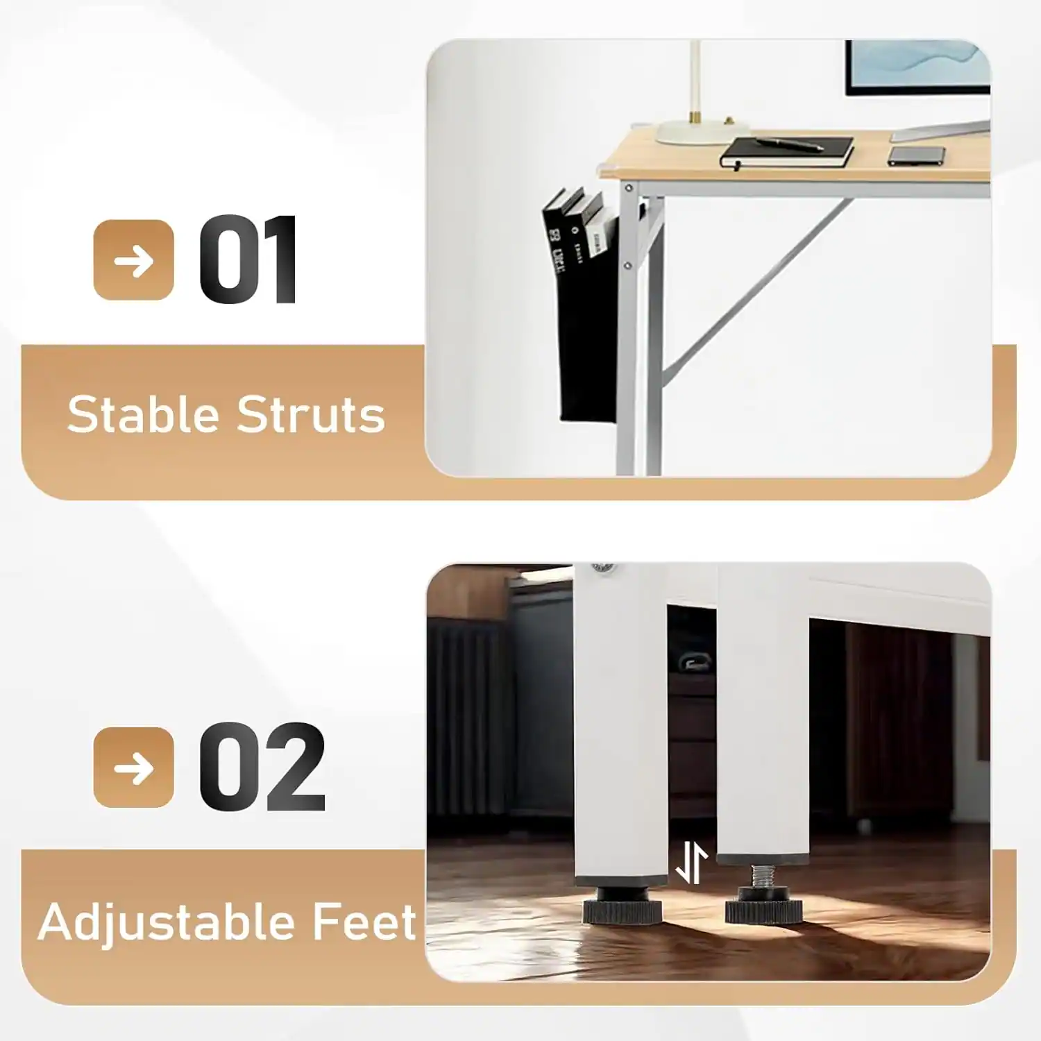 01 E5 E Stable Struts  
02 Adjustable Feet
