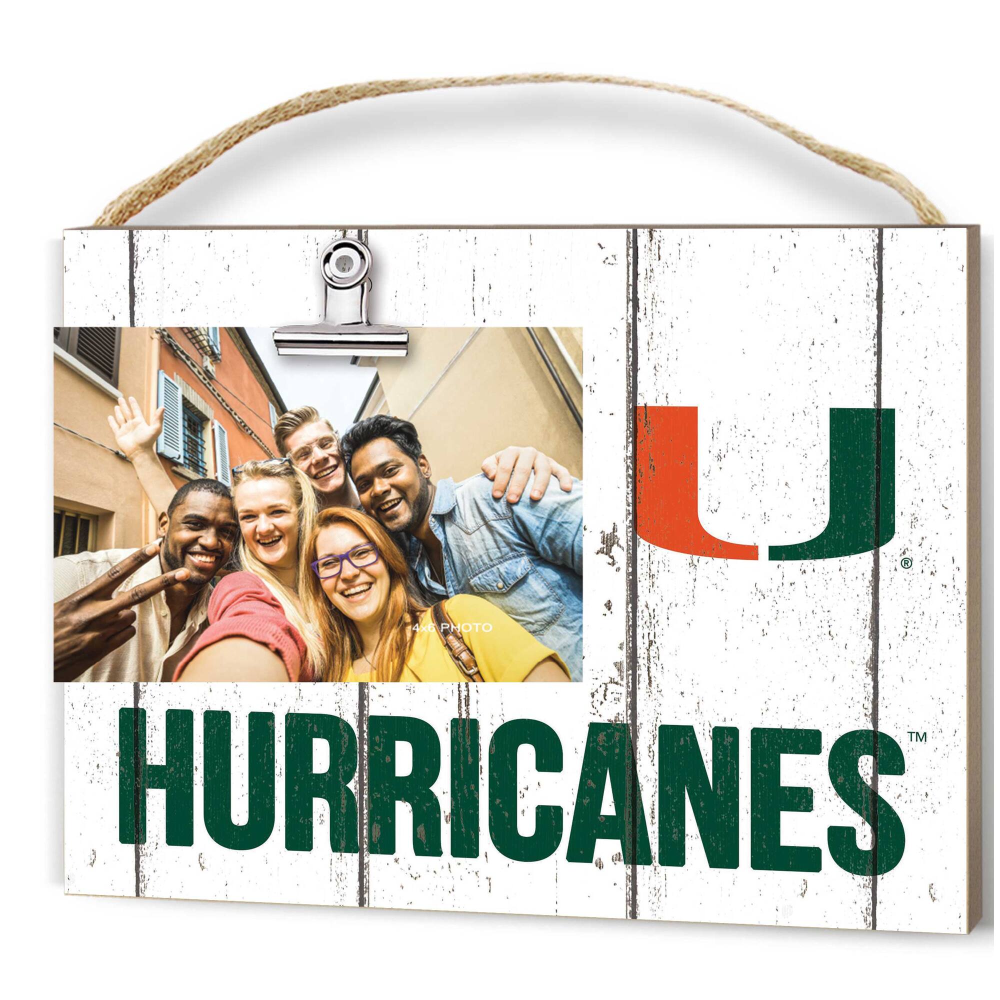 Miami Hurricanes 8'' x 10'' Weathered Clip It Frame