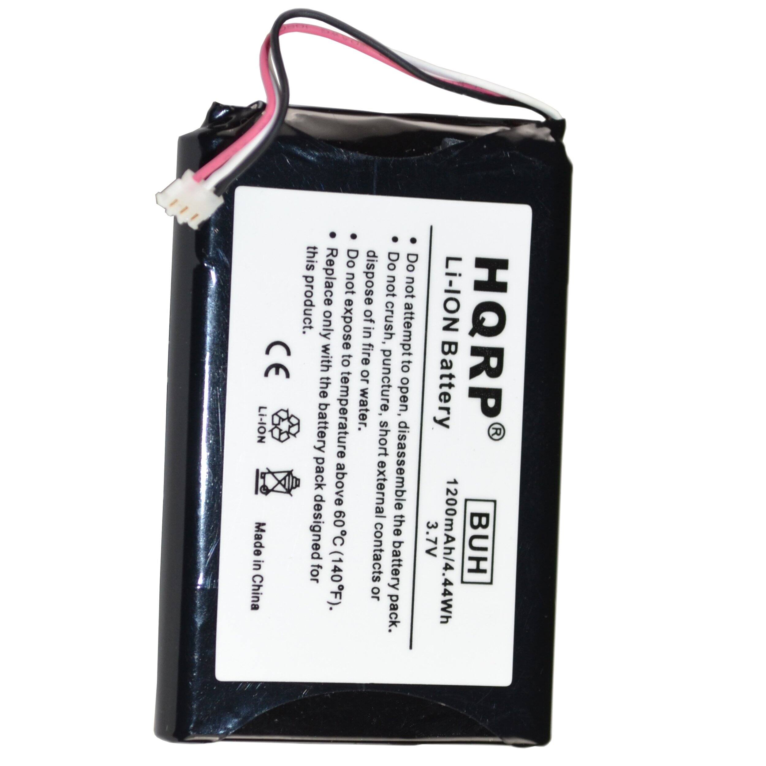 Li-ION Battery  
HQRP  
BUH  
1200mAh/4.44Wh  
3.7V  

Do not expose to fire or puncture.  
Do not crush, puncture, or disassemble the battery pack.  
Do not expose to water.  
Do not expose to temperatures above 60°C (140°F).  
Do not short external contacts or open the battery pack.  

Replace only with the same battery pack designed for this product.  

Made in China  

CE  
Li-ION