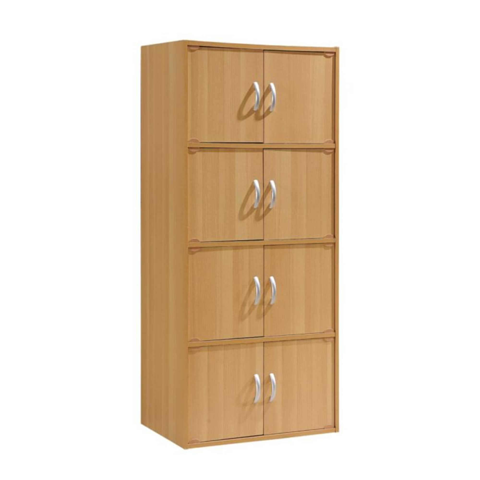 Hodedah - 8 Door Enclosed Multipurpose Storage Cabinet for Home and Office - Beech price history on PriceWatchPro