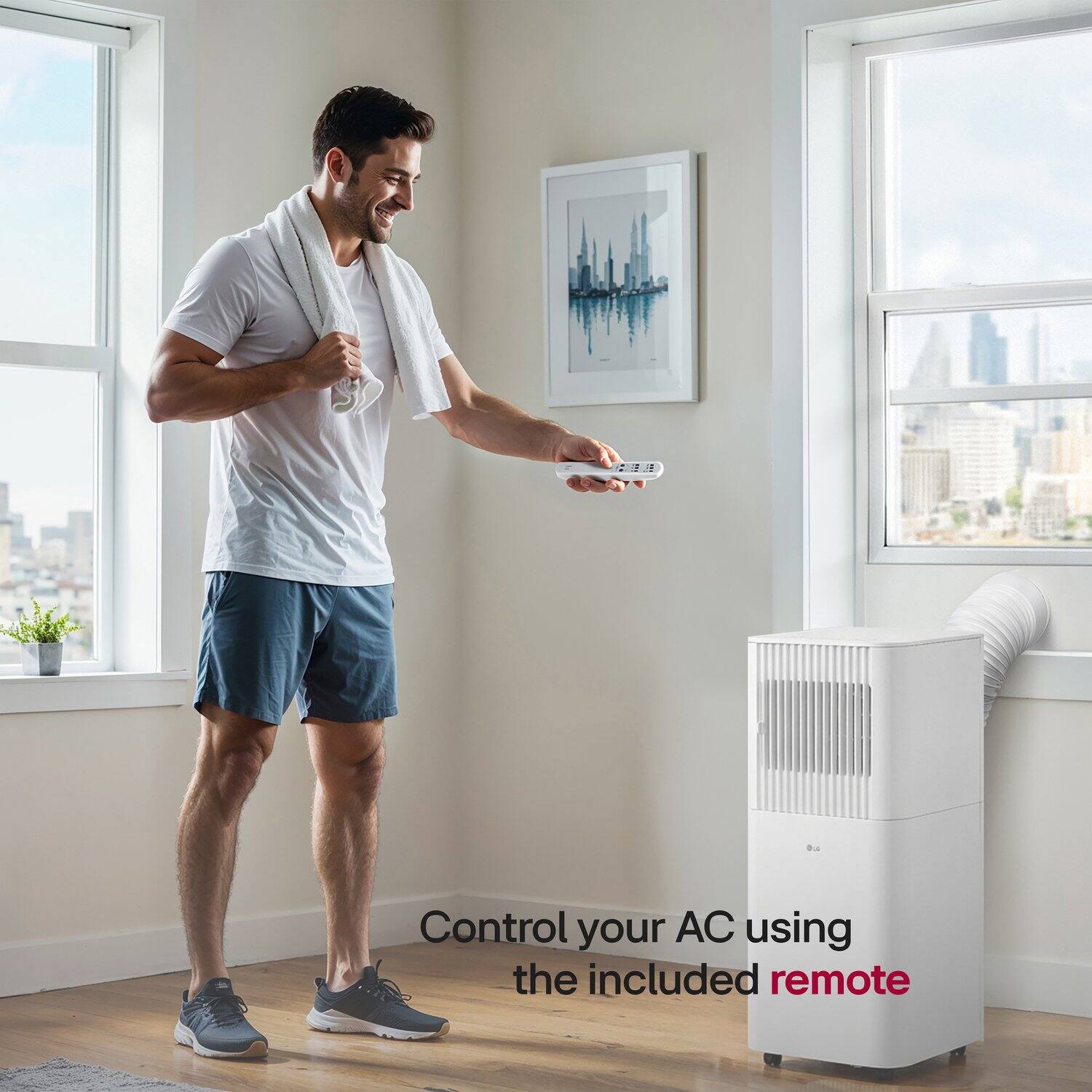 Control your AC using the included remote