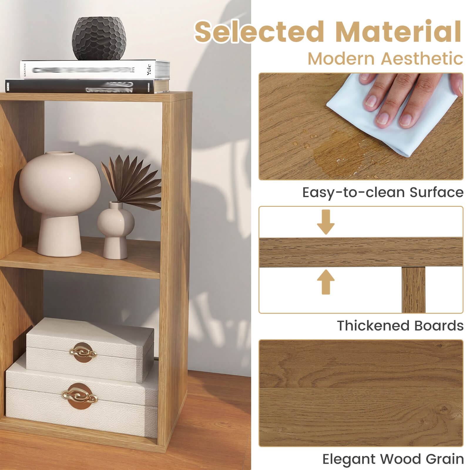 Selected Material  
Modern Aesthetic  
Easy-to-clean Surface  
Thickened Boards  
Elegant Wood Grain