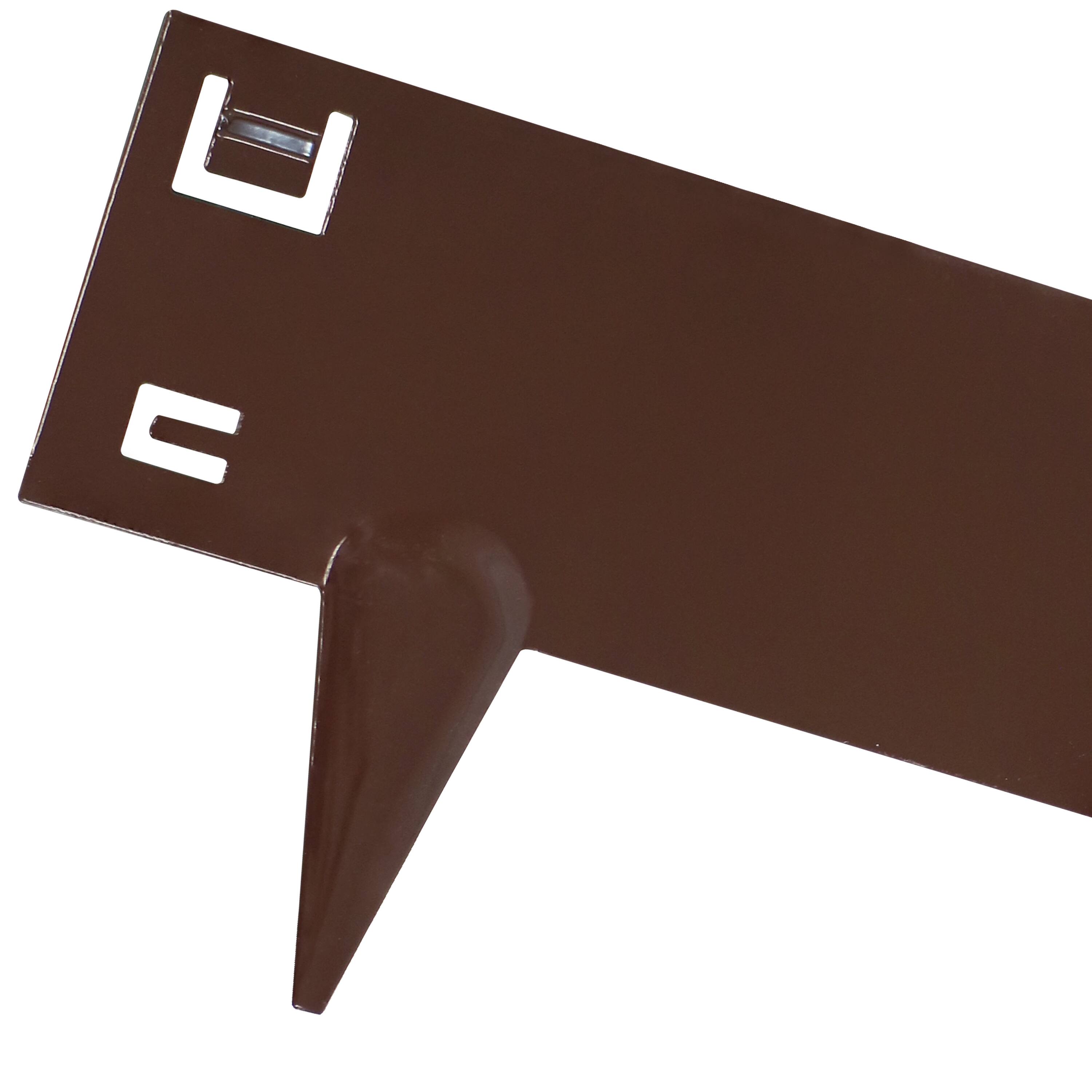 Alt View 8. Sunnydaze - 5-Piece Steel Garden Border Fence Set - 16 ft - Brown.