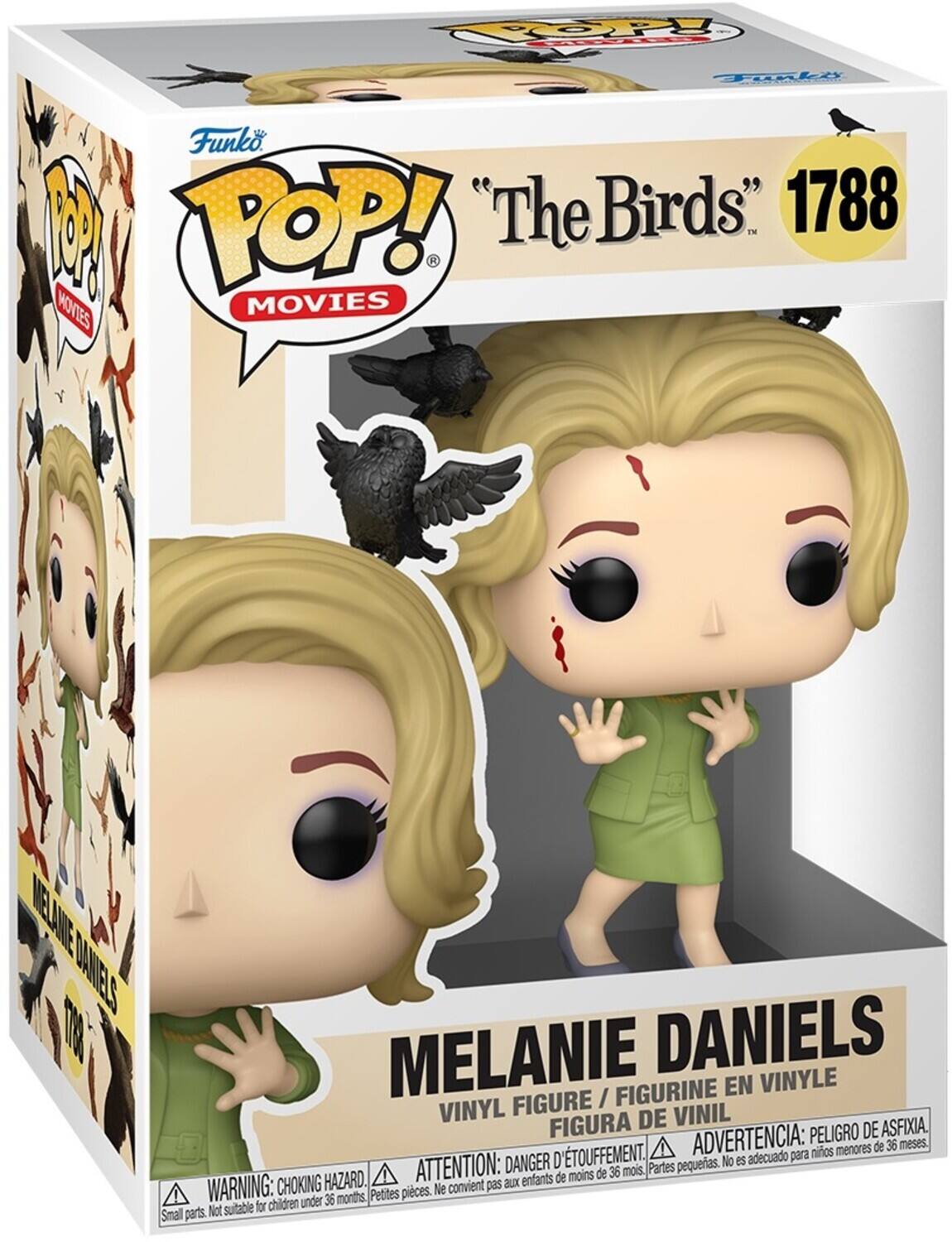 "The Birds" TM 1788 R MOVIES MELANE DANES T MELANIE DANIELS FIGURINE EN VINYLE FIGURE / VINYL DE VINIL FIGURA ADVERTENCIA: PELIGRO DE ASFIXIA menores de 36 meses. D'TOUFFEMENT. adecuado para nios DANGER pequeas. No es HAZARD. ATTENTION: aux enfants de moins de 36 mois. Partes WARNING: CHOKING Petites pices. Ne convient pas for children under 36 months Small parts Not suitable